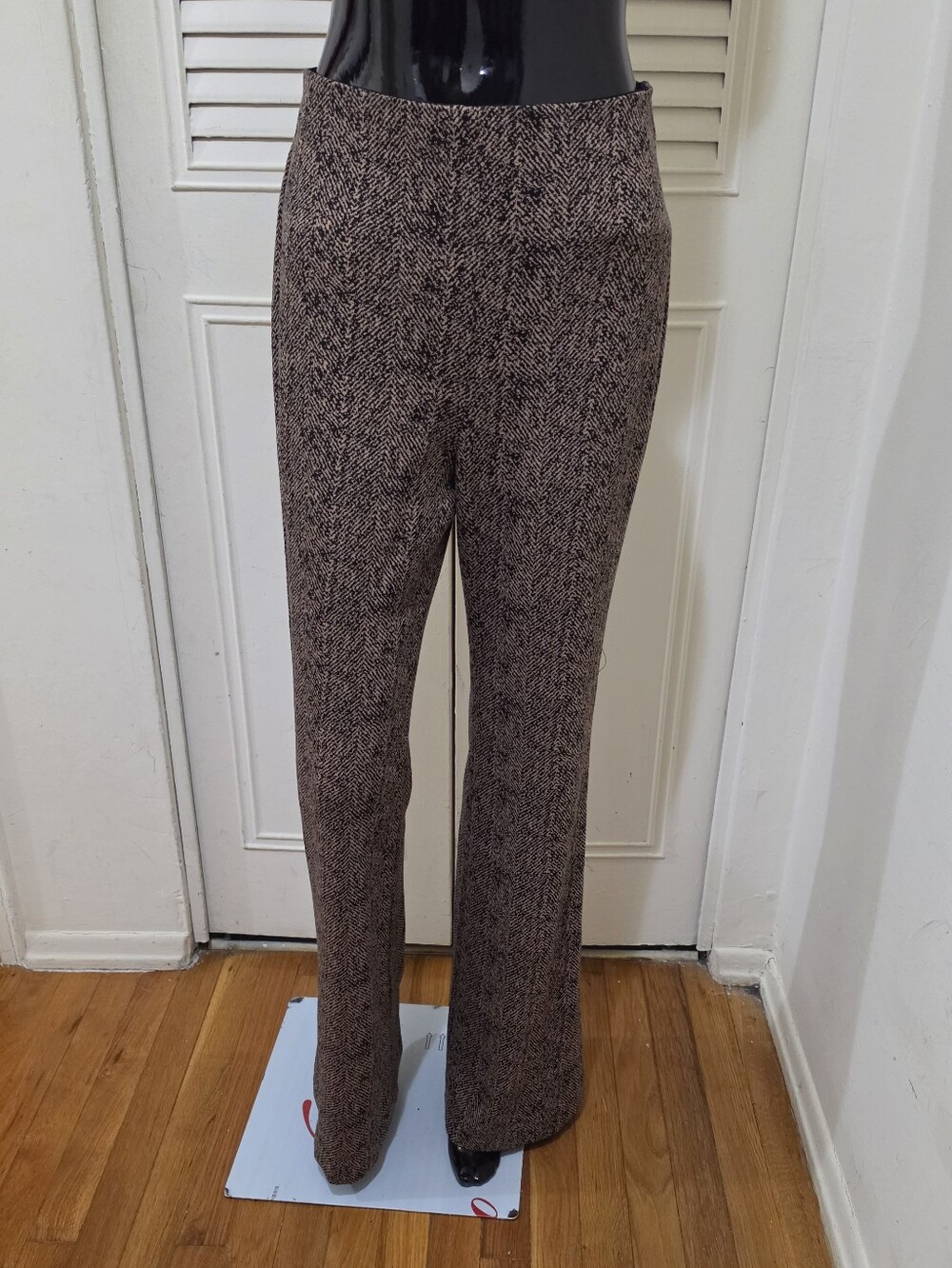 Express Women's Brown Herringbone Flare Pants